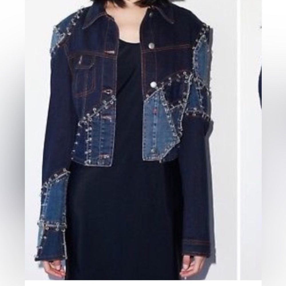 JEAN PAUL GAULTIER JPG Patchwork Jeans Vintage Denim Jacket szS NWOT price firm